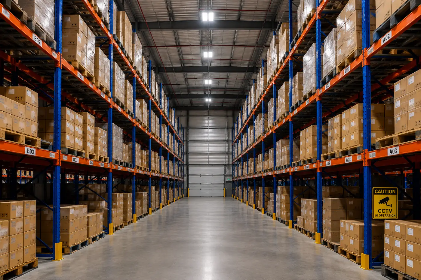 Warehouse CCTV system installation project in Dubai UAE