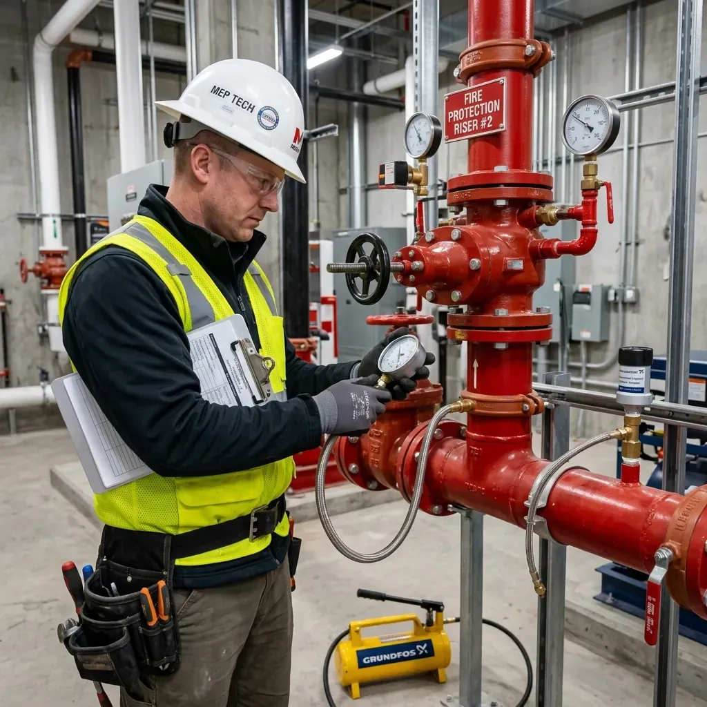Fire fighting system testing support in UAE
