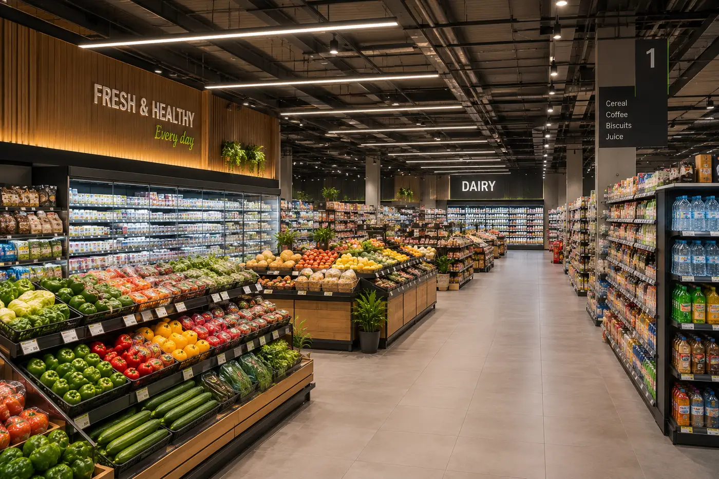 Hypermarket refrigeration and HVAC project in Dubai Silicon Oasis