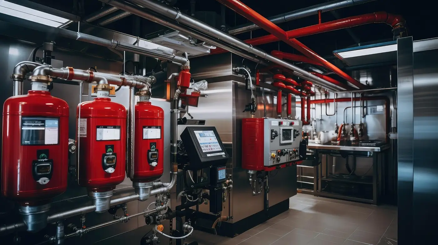 Fire fighting control room and fire alarm panel installation in UAE commercial building